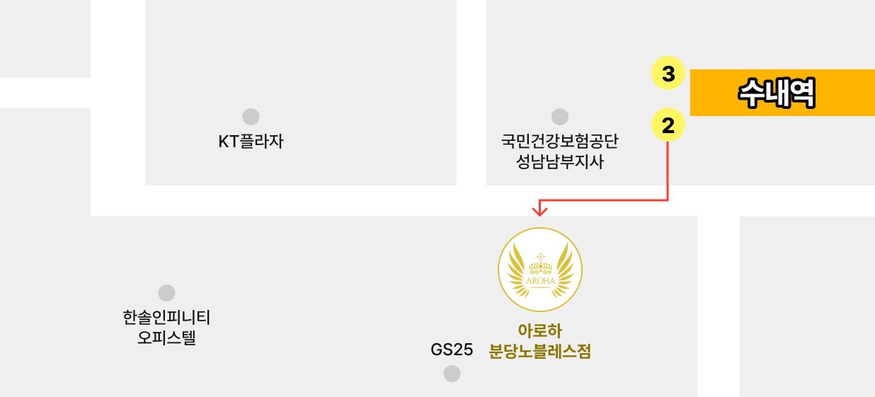 분당 노블레스점 약도